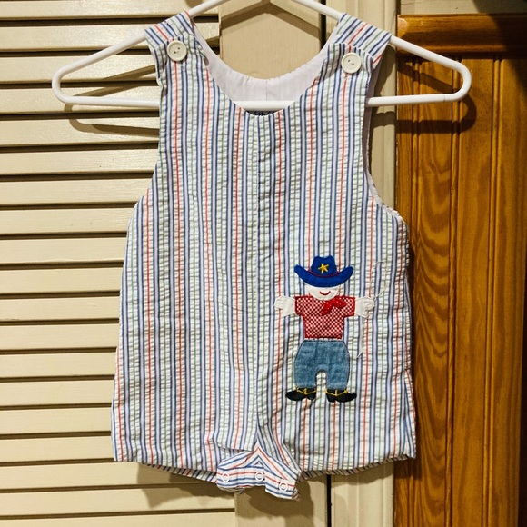 🐎Adorable Vintage Cowboy & Lasso Romper 🐎 - Picture 2 of 12